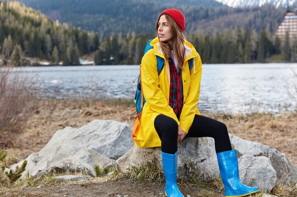 outdoor use like durable boots, long trousers as well as gloves, hats, and sunblock